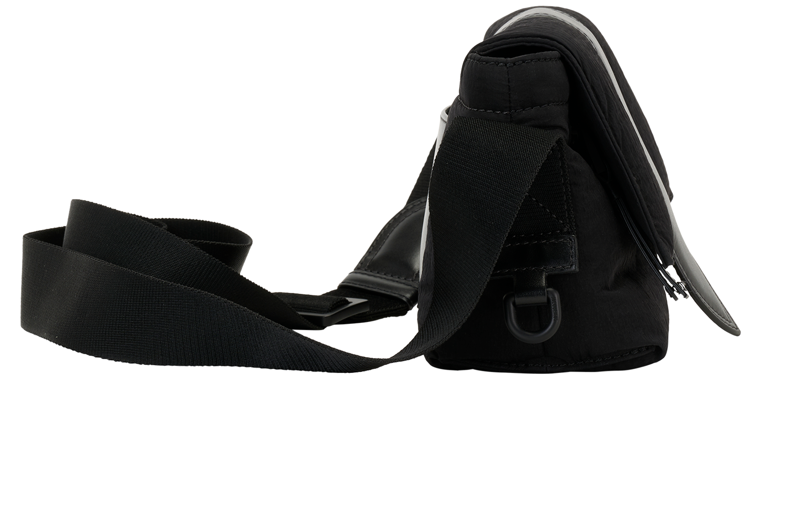 Padded Bambino Messenger, &pound;295, Handbags, Black, Nylon, Side view